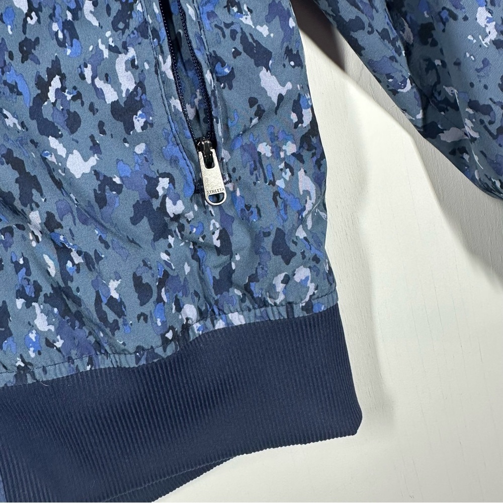 Athleta Blue Patterned Bomber Jacket - image 2